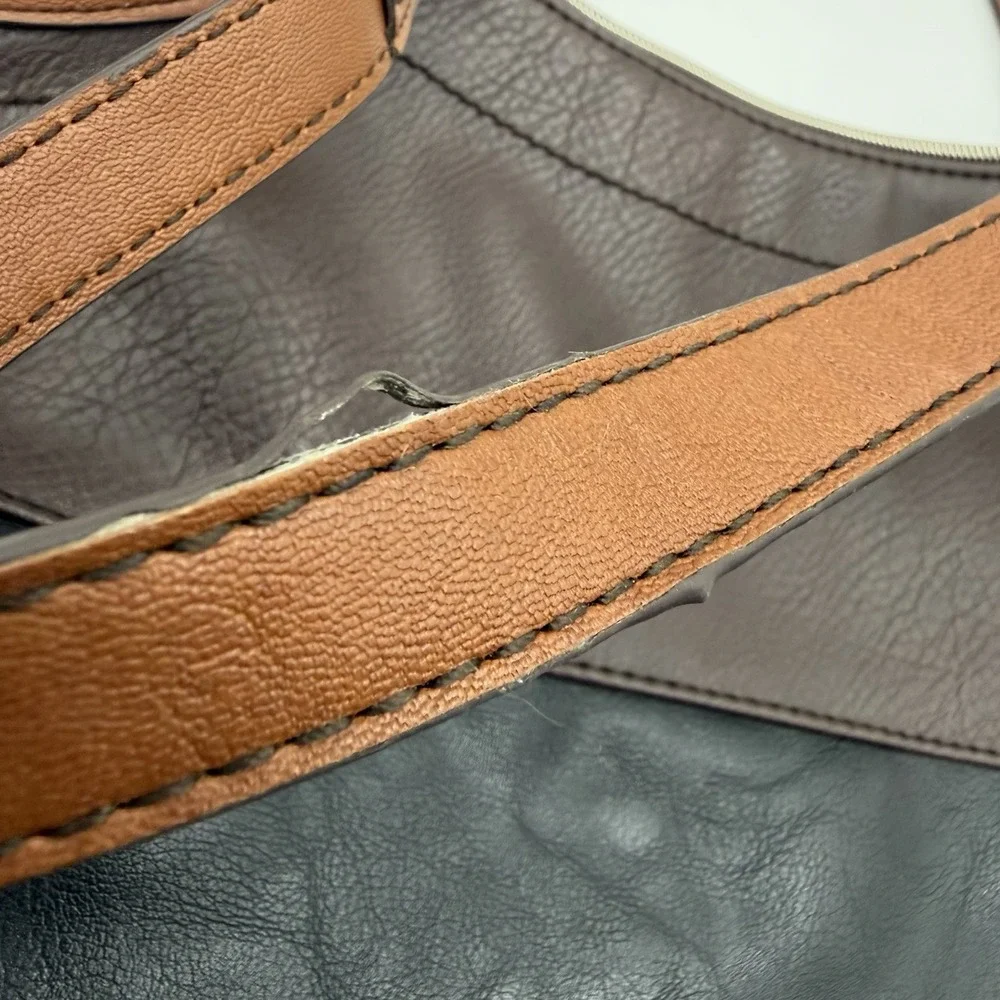 Relic Prescott Leather Shoulder Hobo Bag Y2K Black and Brown